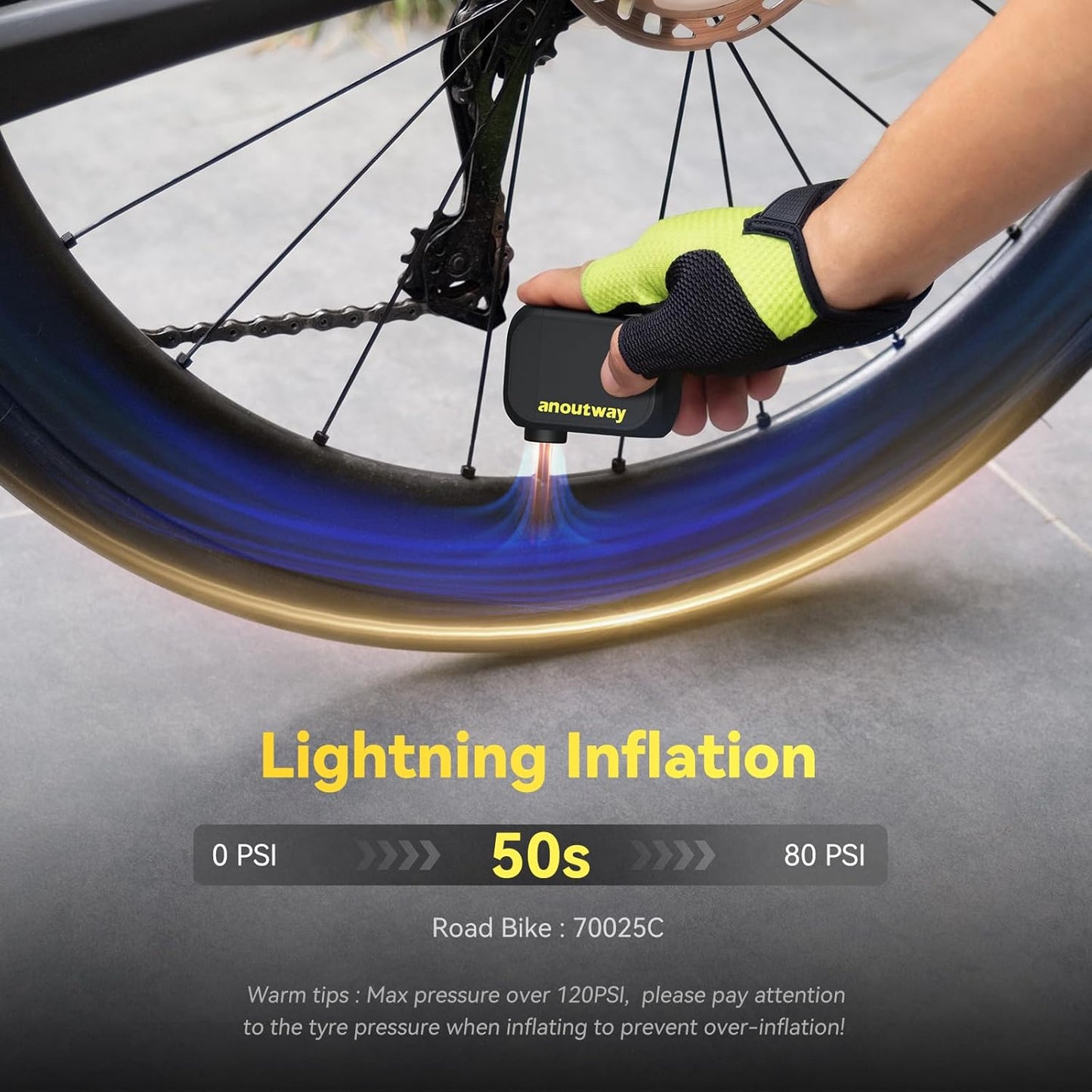 Anoutway Mini-Fahrradpumpe, AT1