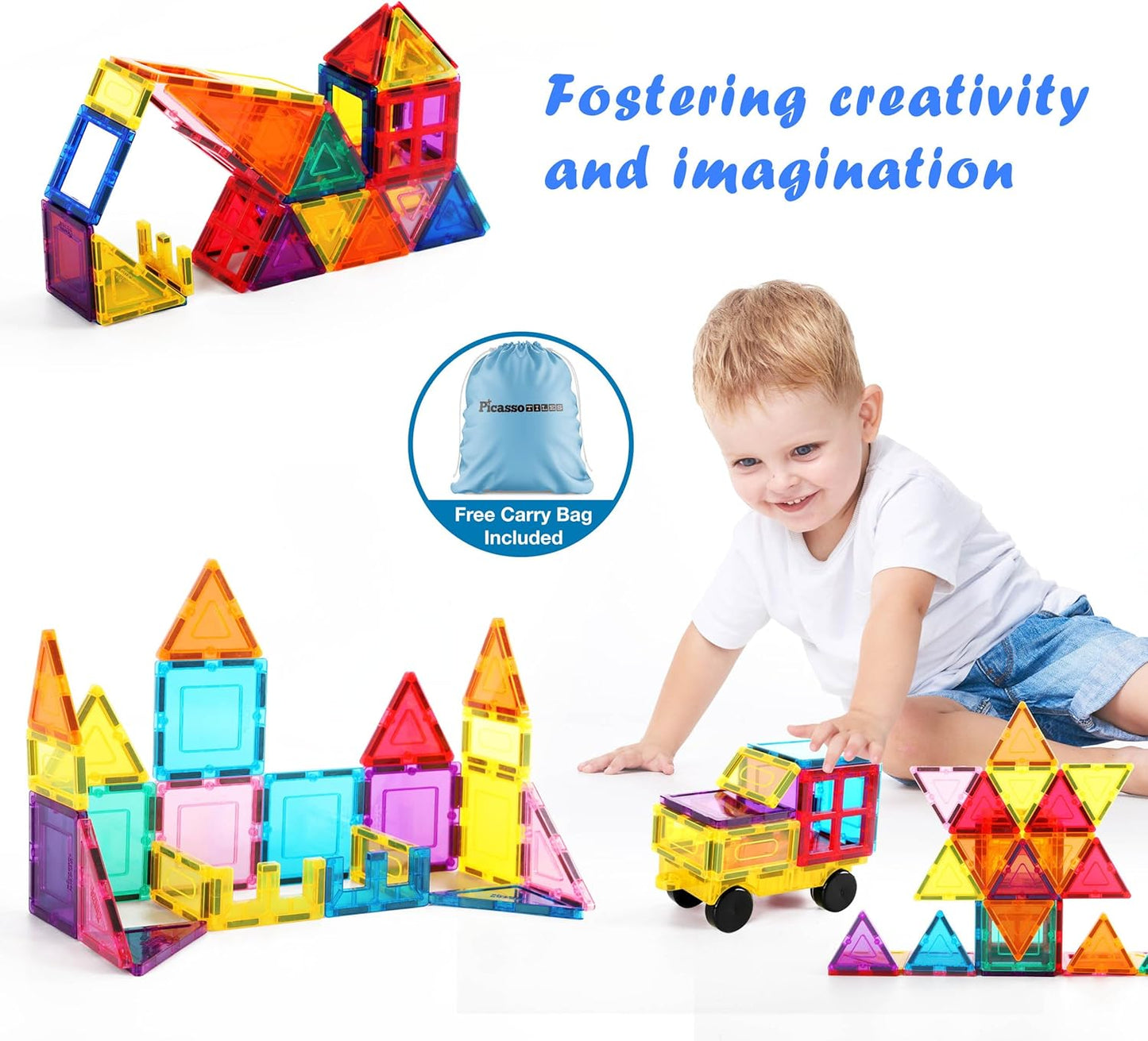 Magnet-Bausteine Set, 60pc w. car