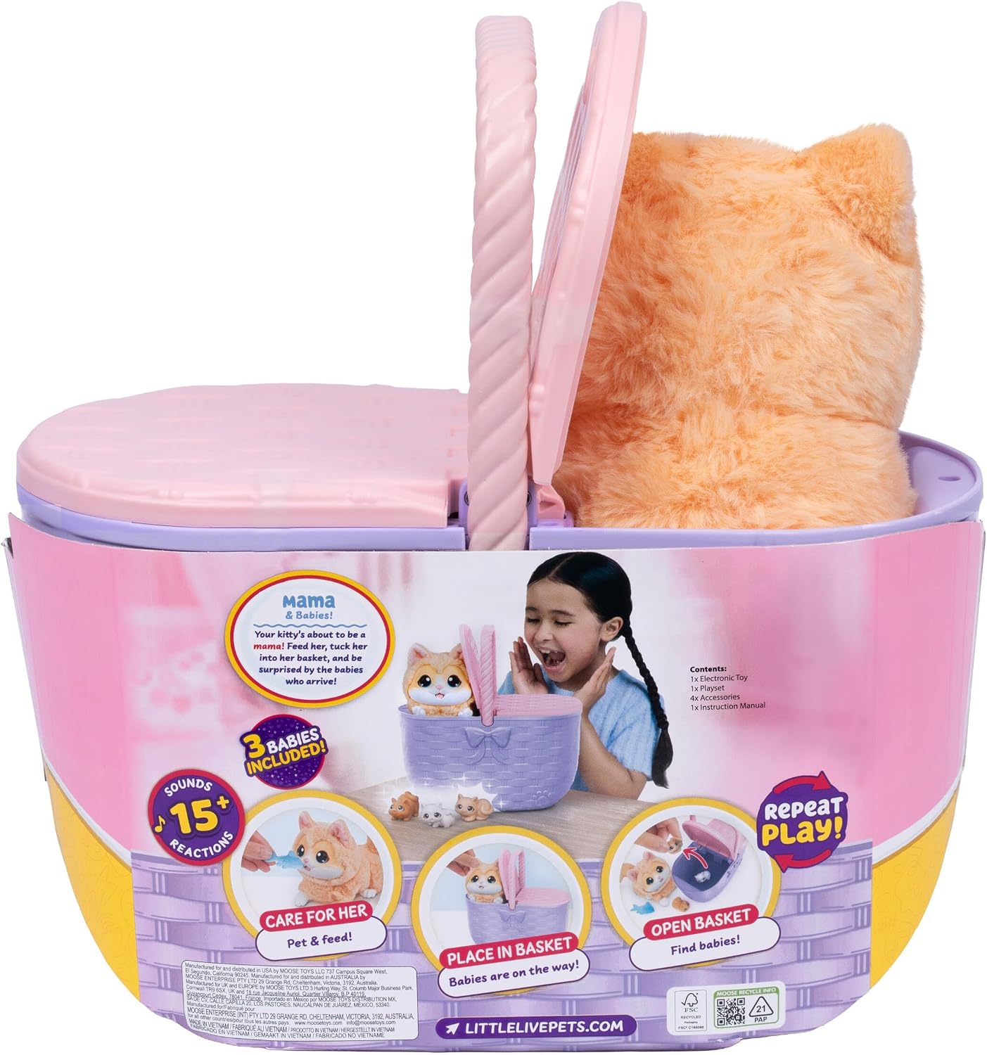 Interaktive Mama-Katze mit Überraschungsbabys