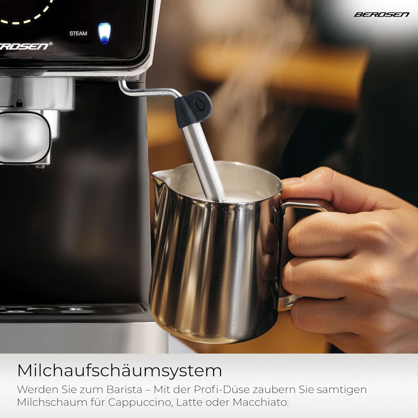 Espressomaschine mit Milchaufschäumer
