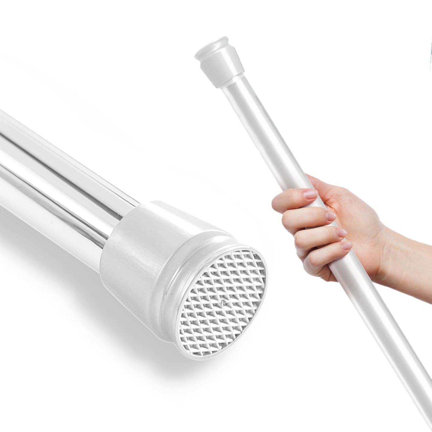 Ausziehbare Teleskopstange, Weiss 70-120 cm
