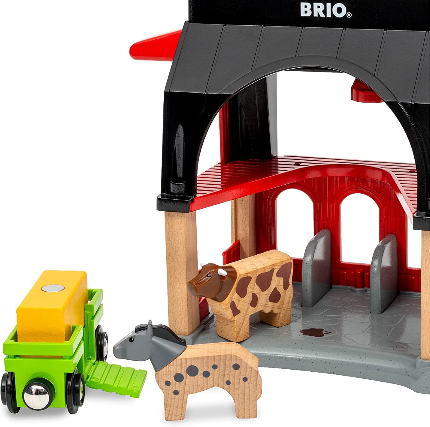 World Tierscheune mit Heuwaggon, Spielgebäude