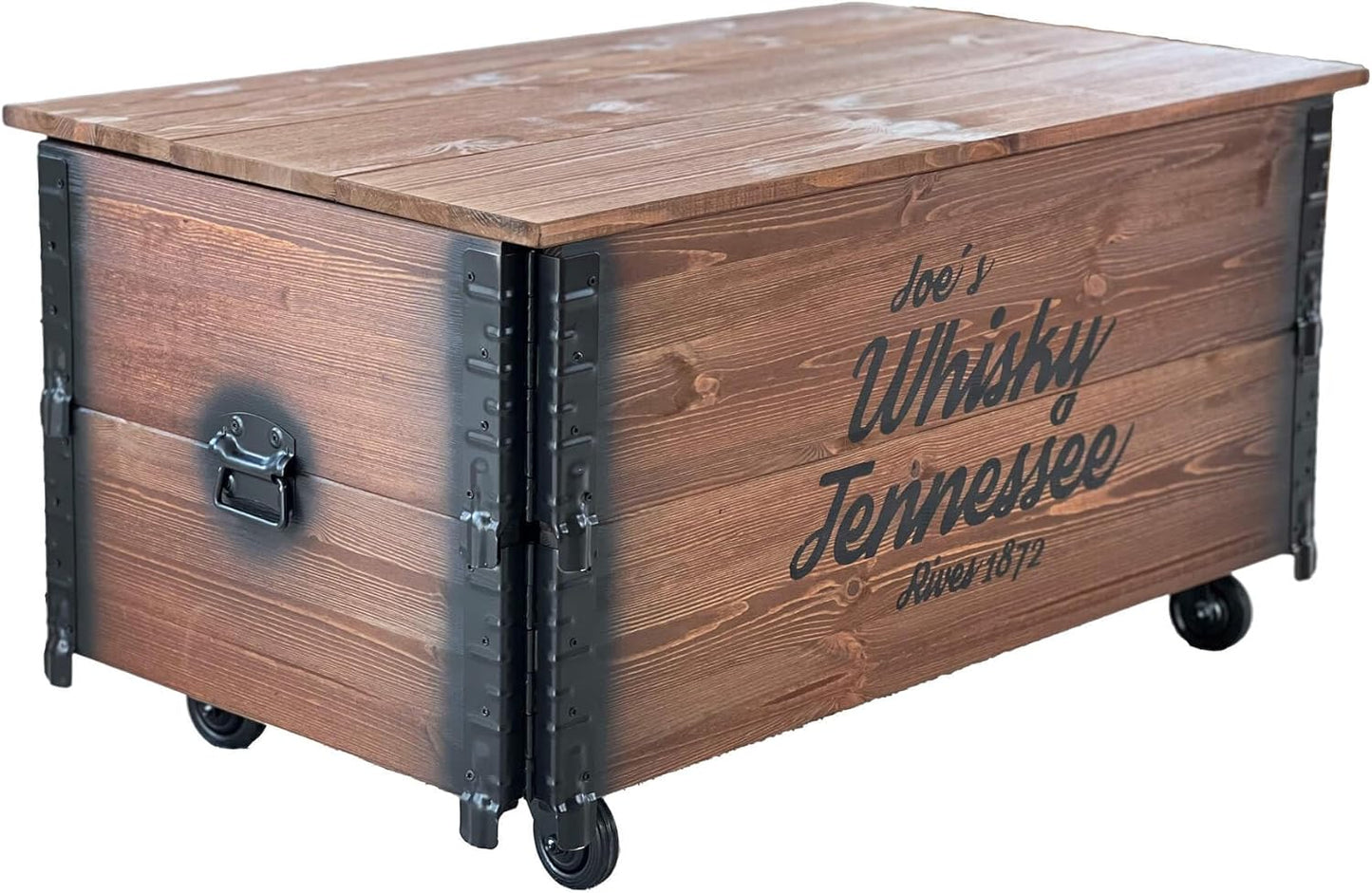 Truhentisch, Whiskey grosse Truhe braun