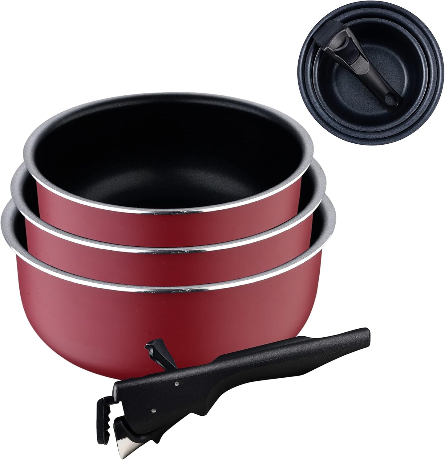 Topfset mit abnehmbarem Griff (3-teilig)