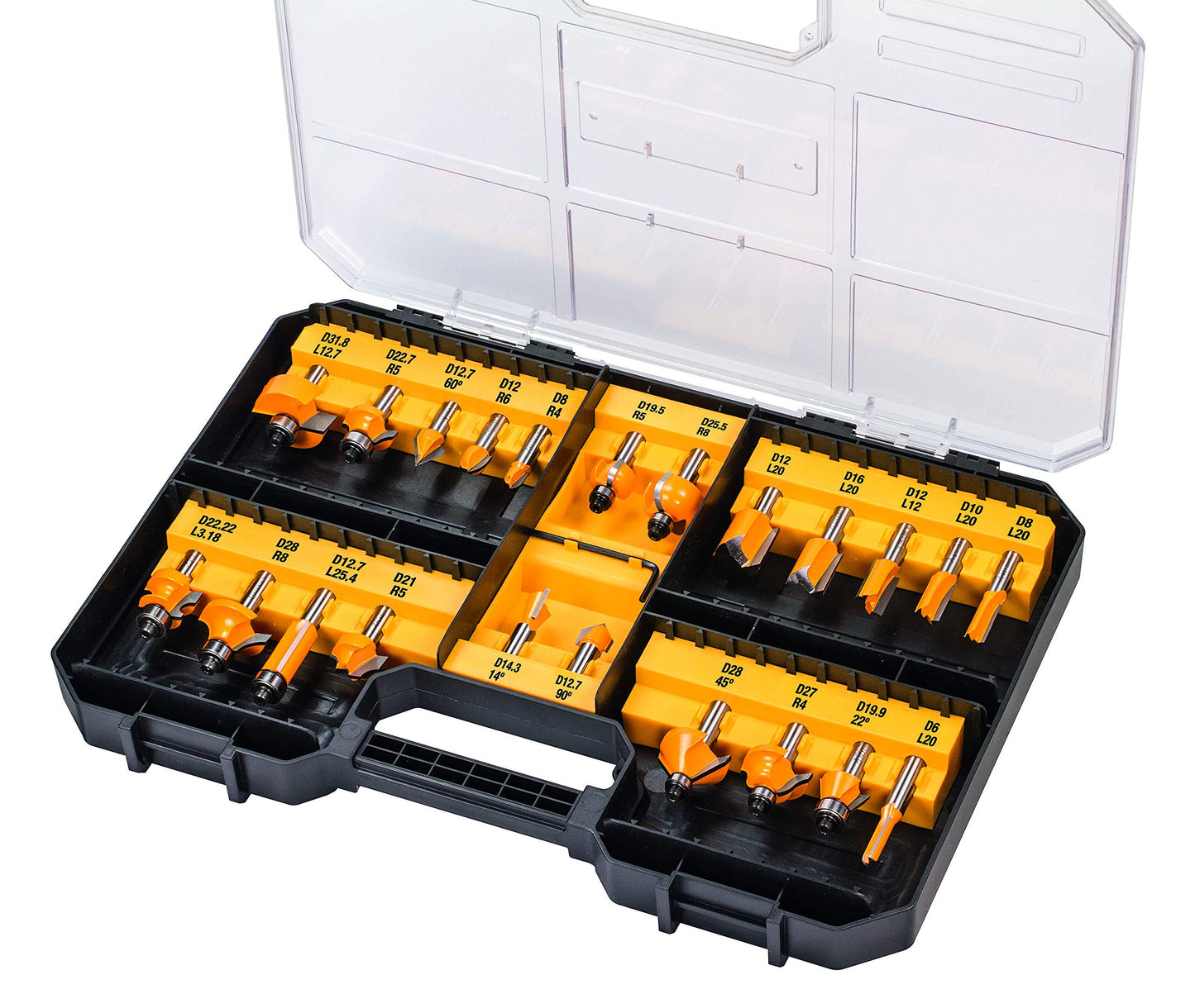 Fräser-Set DT90017, 22-teilig, Einzigartig