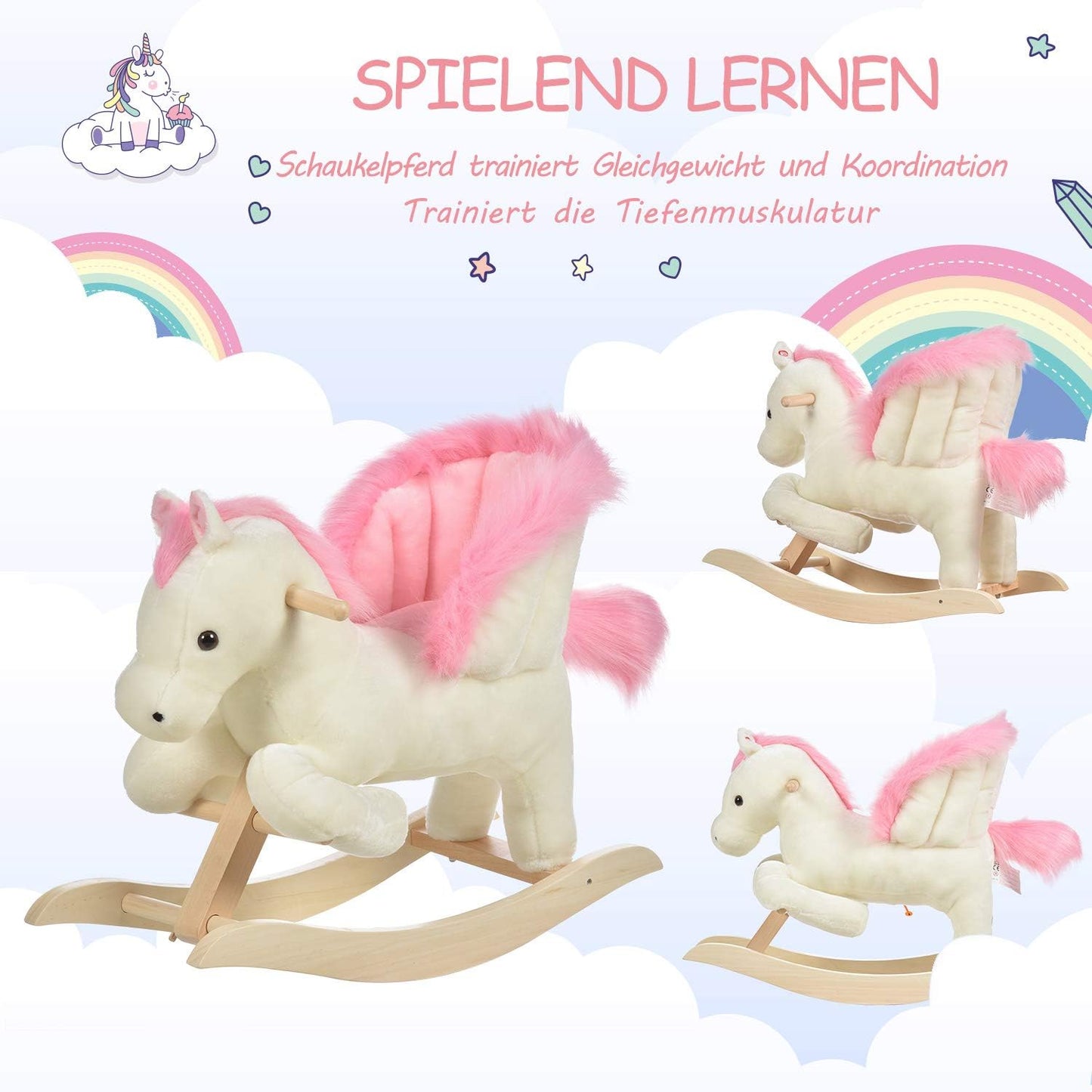 Schaukelpferd mit Tiergeräusche