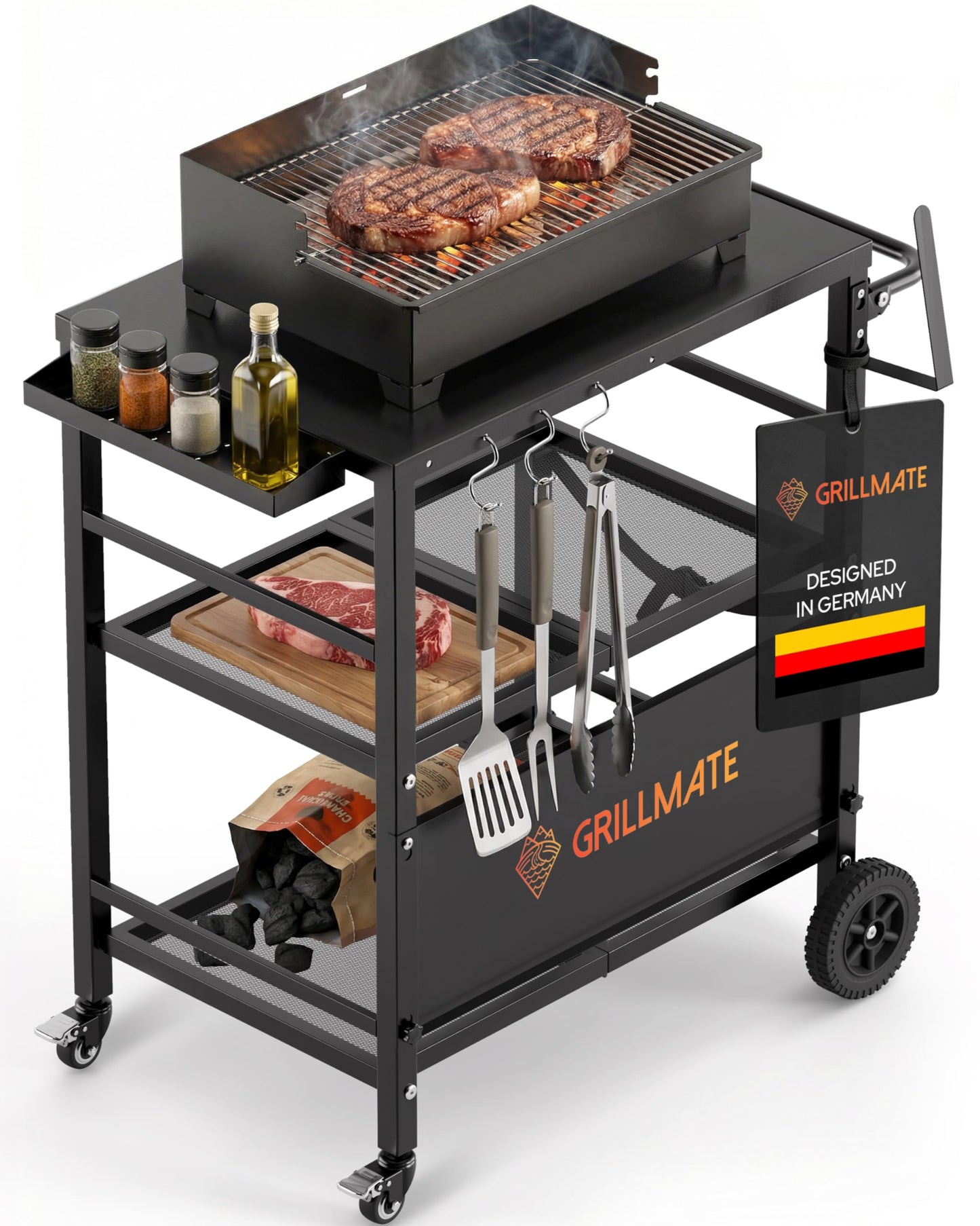 Grillwagen, Schwarz