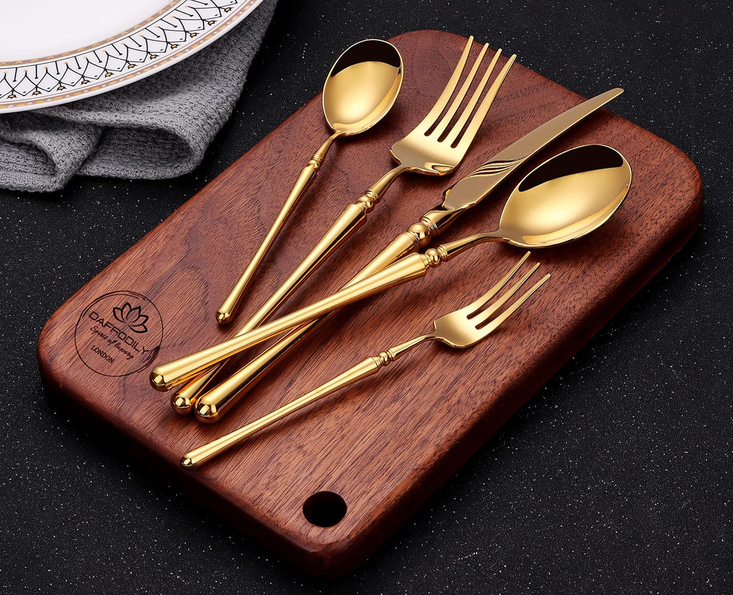 20-teiliges Besteck-Set, Talin Gold