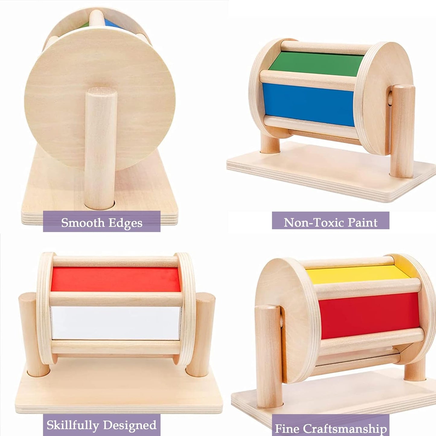 Montessori Spinning Drum Spielzeug, B