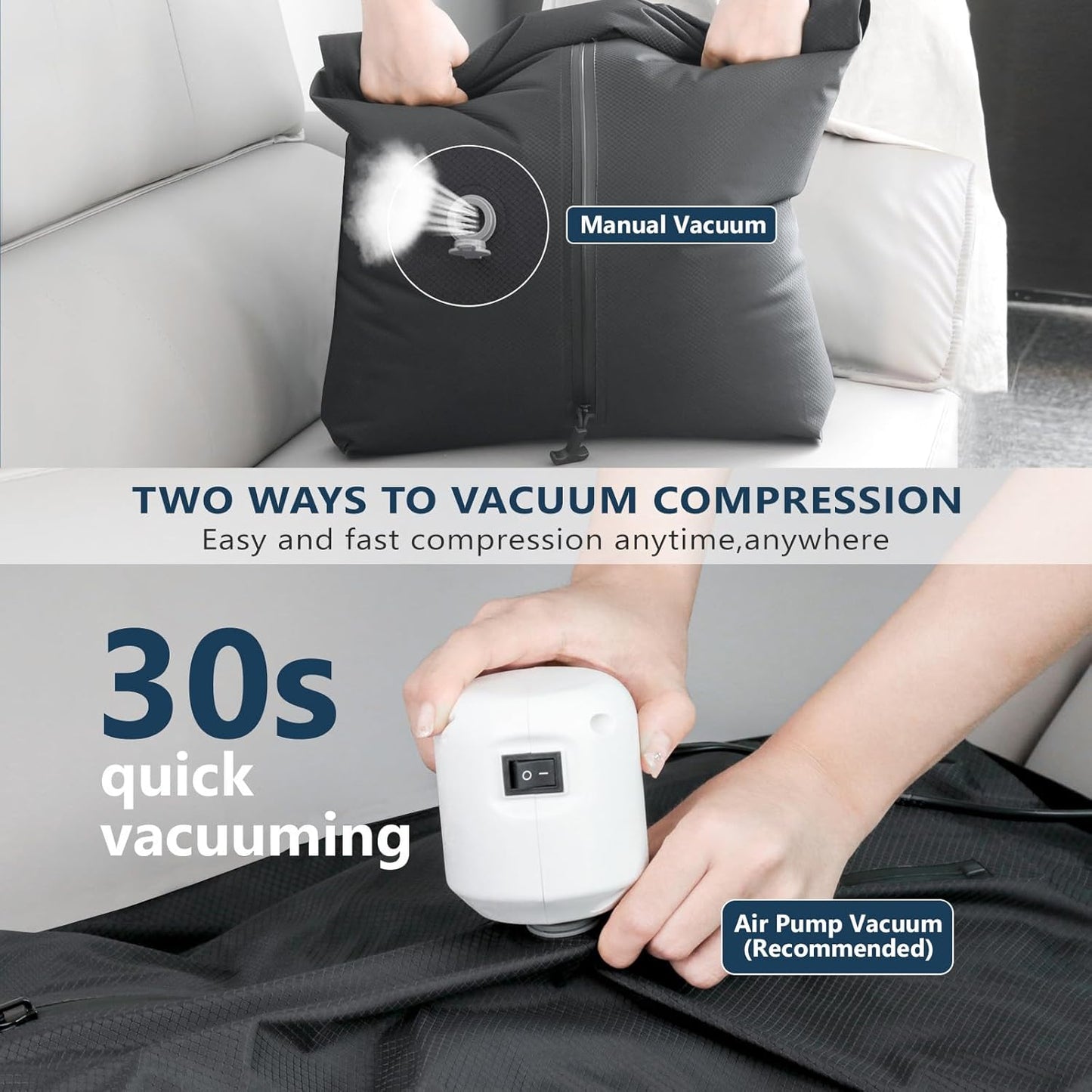 Vakuumsack für Reisen inkl. Kabelpumpe, 24L*1+Kabelpumpe