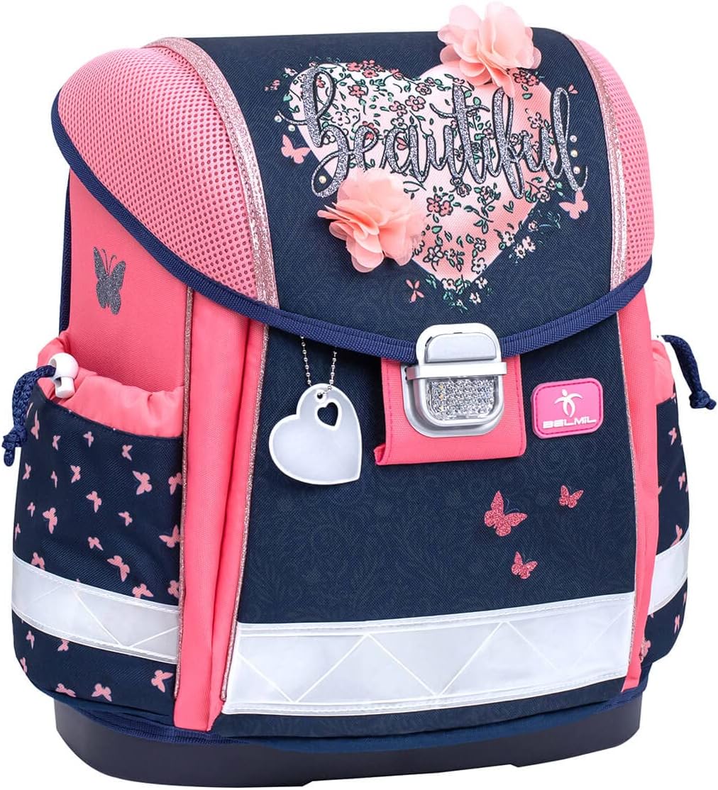 Classy Schulranzen-Set (4-teilig), M Beautiful Flowers