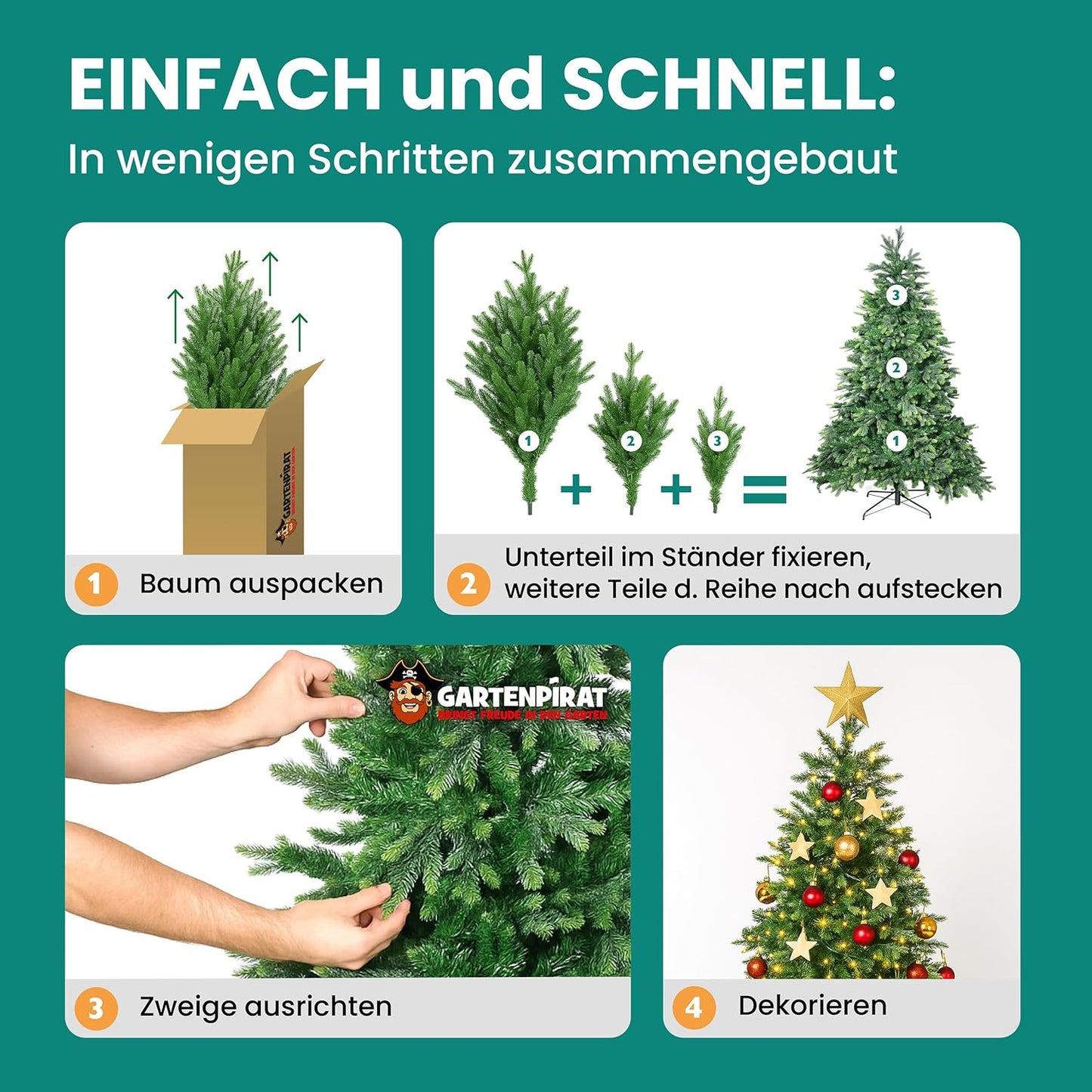 Künstlicher Weihnachtsbaum BonTree, 180 cm