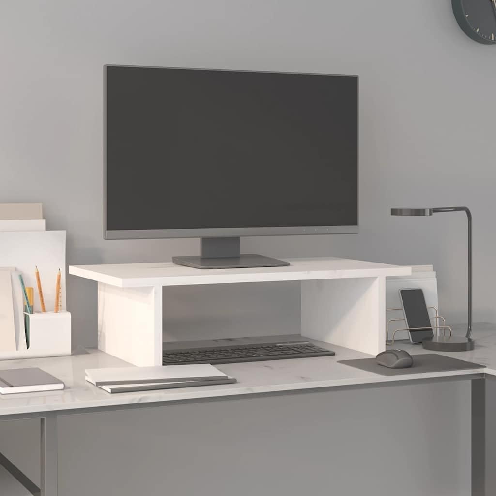 Monitorständer, 50 x 27 x 15 cm Weiss