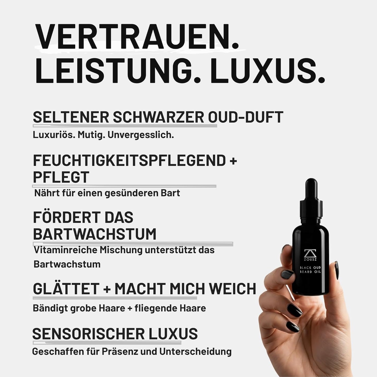 Black Oud Bartöl mit Argan- und Avocadoölen, Black Oud Oil 30 ml (1er Pack)
