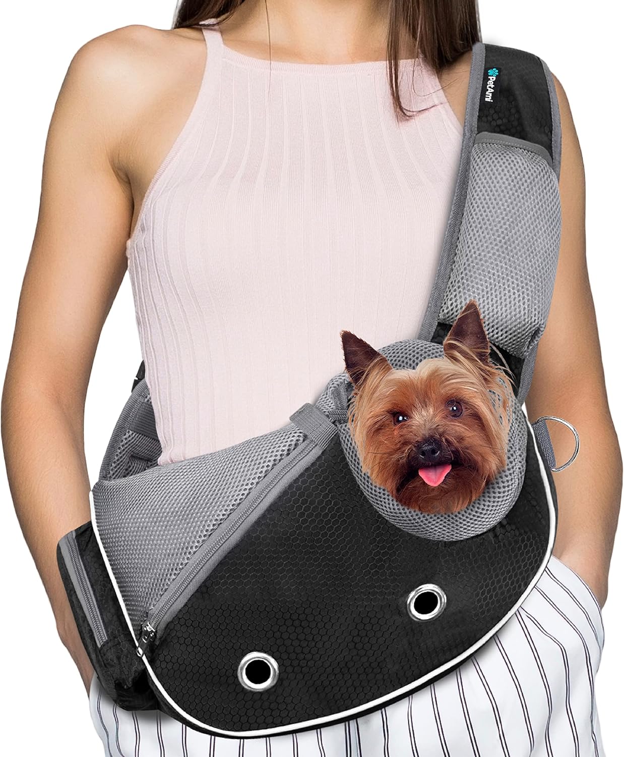Hundetragetasche für kleine Hunde bis 4,5 kg, Medium Schwarz