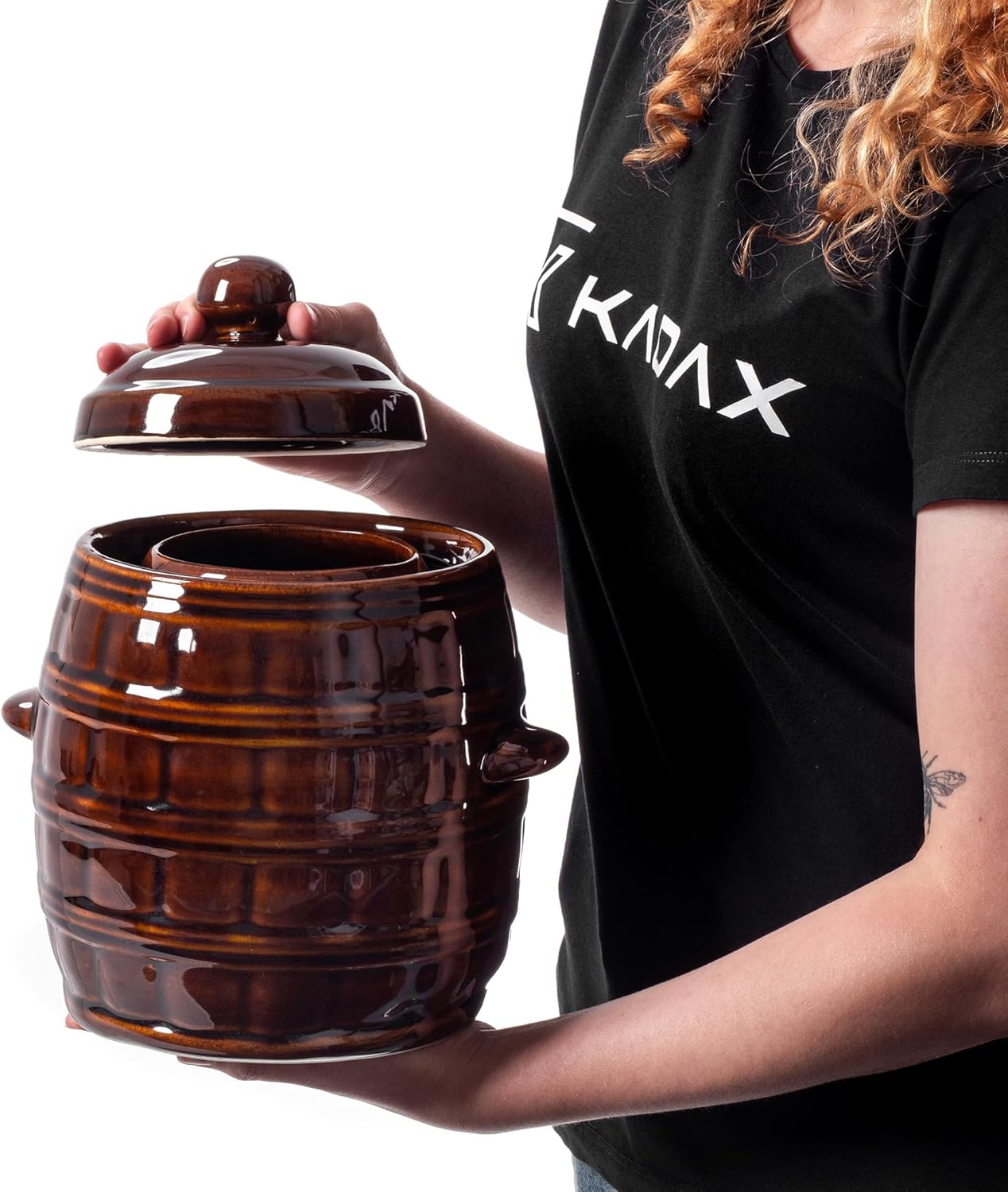 Gärtopf mit Deckel, Braun, 4l