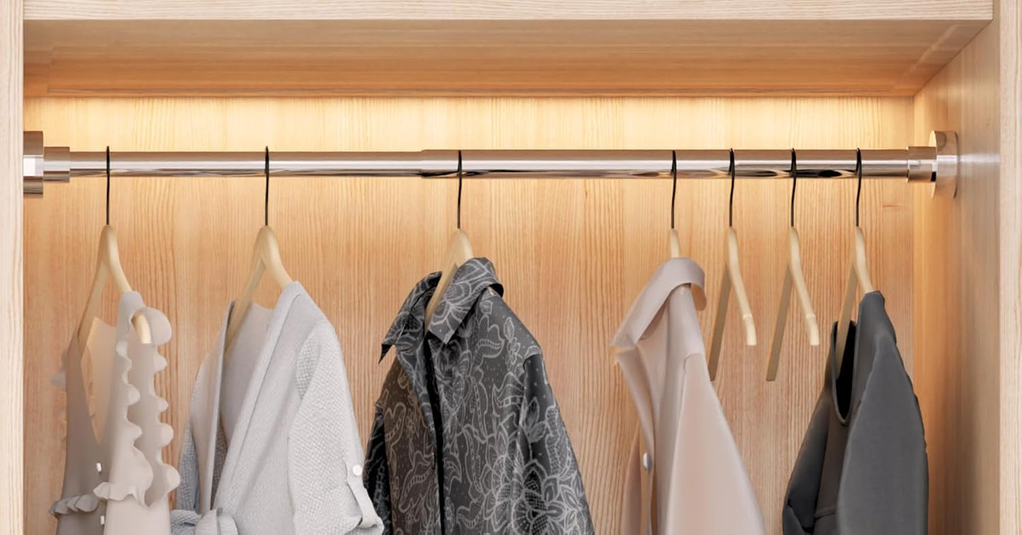 Teleskop-Duschvorhangstange ohne Bohren, Weiß 69-90CM(1 Stück)