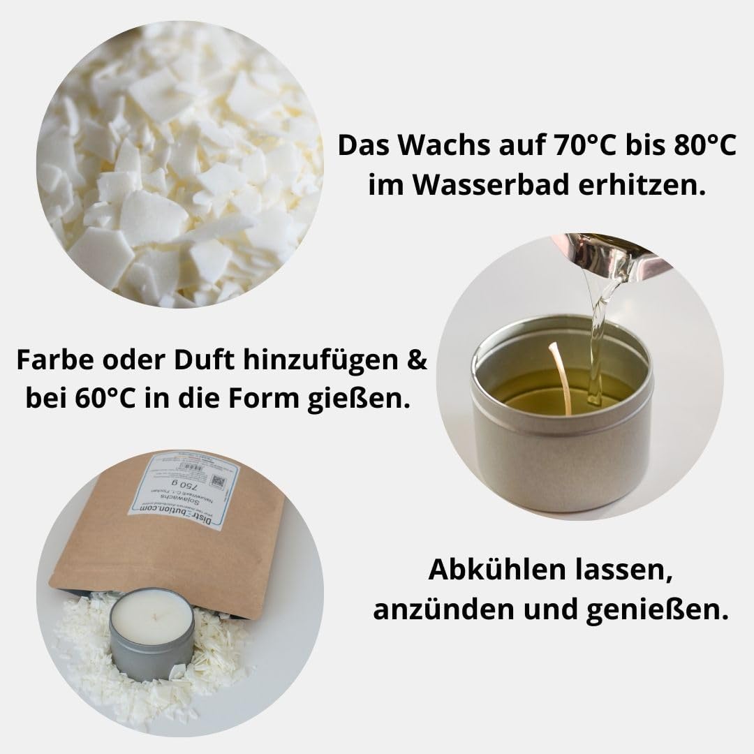 Sojawachs Flocken für Kerzenherstellung, 22,68 kg