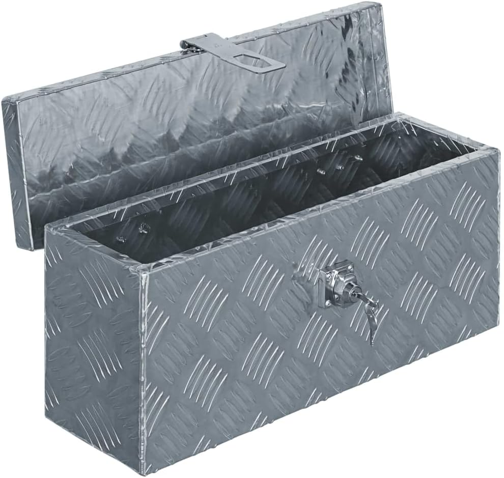Aluminiumkiste (48.5 x 14 x 20 cm), 48.5 x 14 x 20 cm Silber