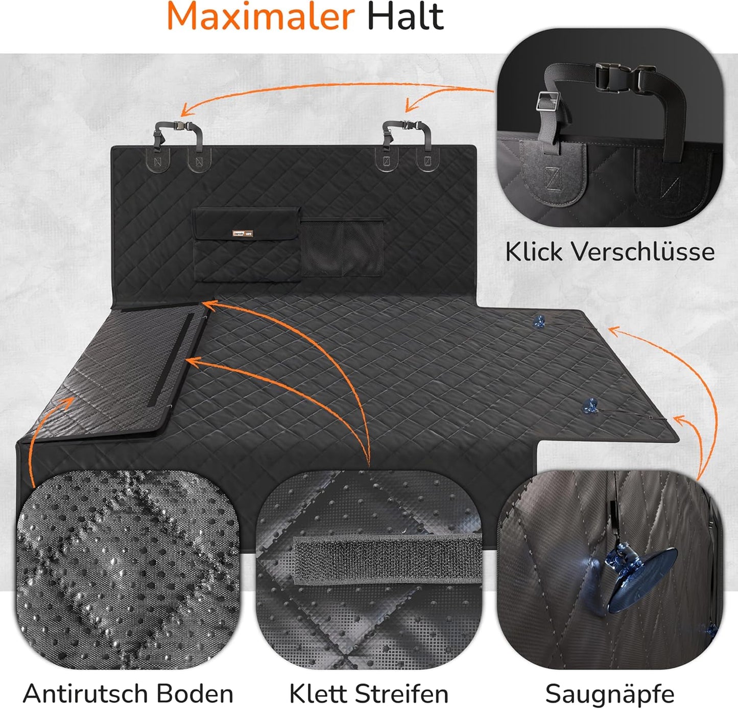 Wasserdichter Kofferraumschutz für Hunde, Premium Kofferraumschutz