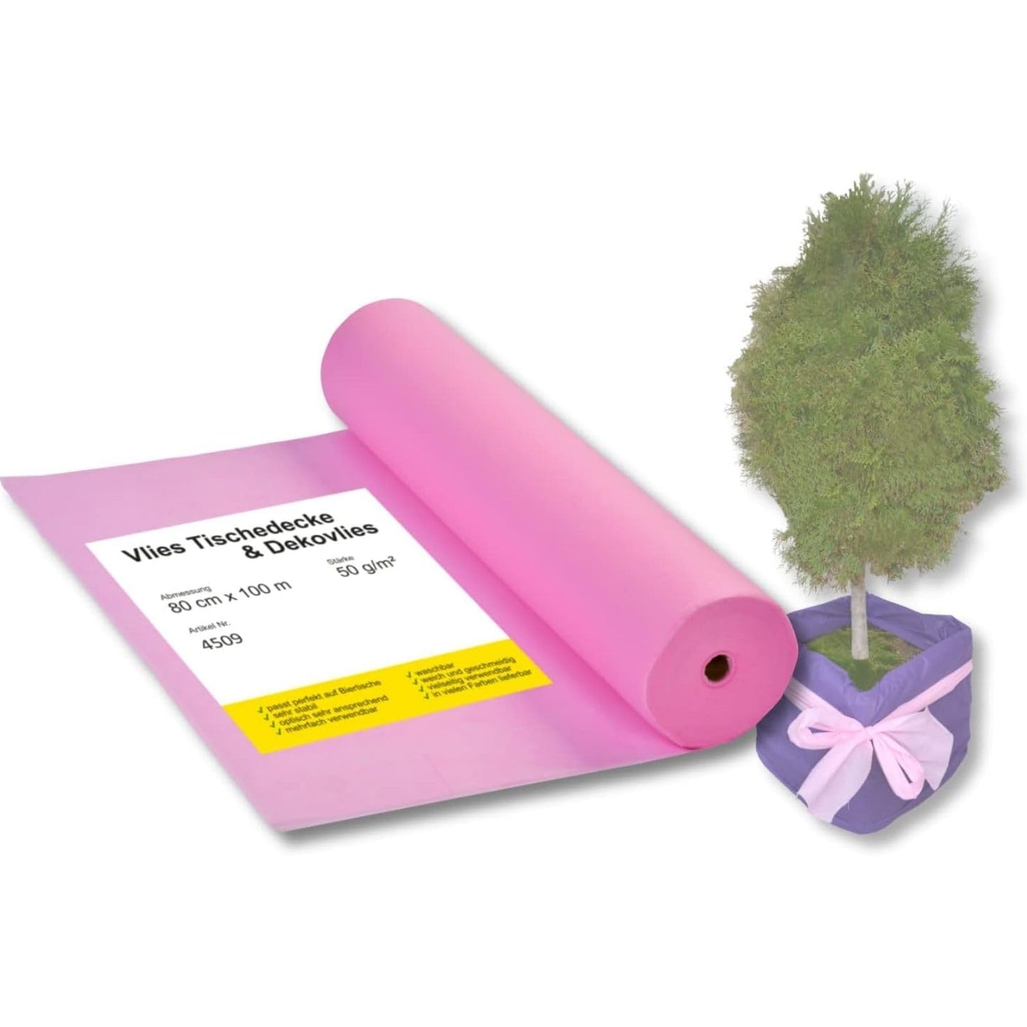 Deko Frostschutzvlies zur Pflanzenüberwinterung, Rosa