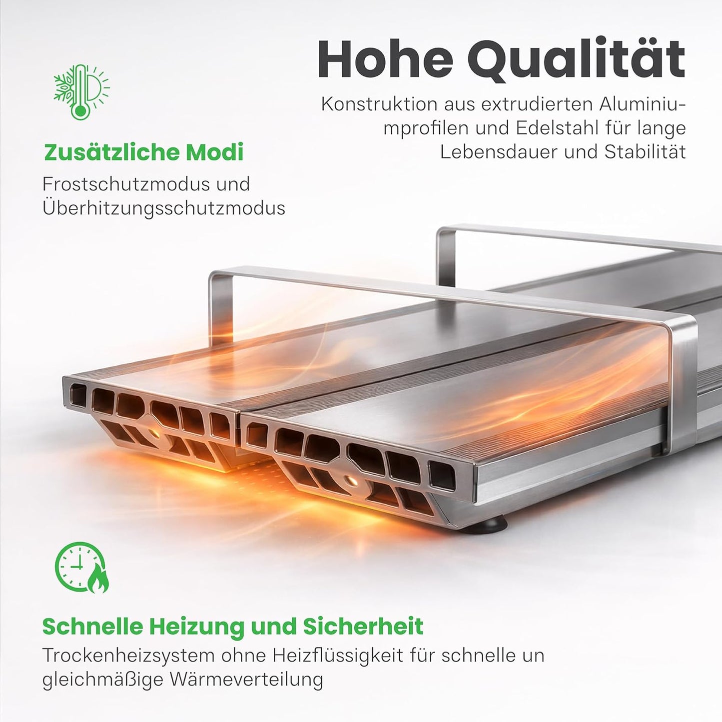 Badheizkörper mit Thermostat FNE D12, Weiss 1200 x 408