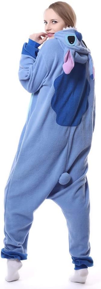 Stitch Onesie Cosplay, M Blau Stich
