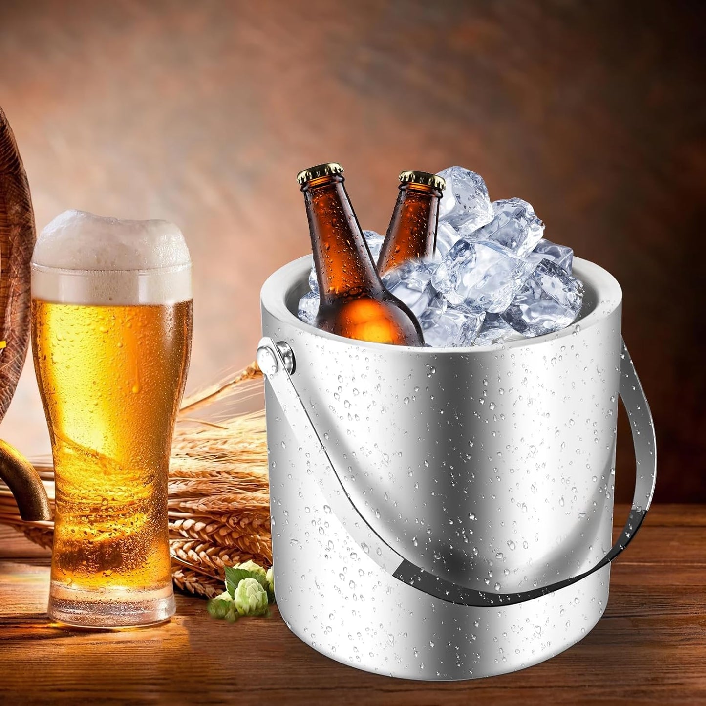 Eiskübel mit Deckel und Zange, 3.2L