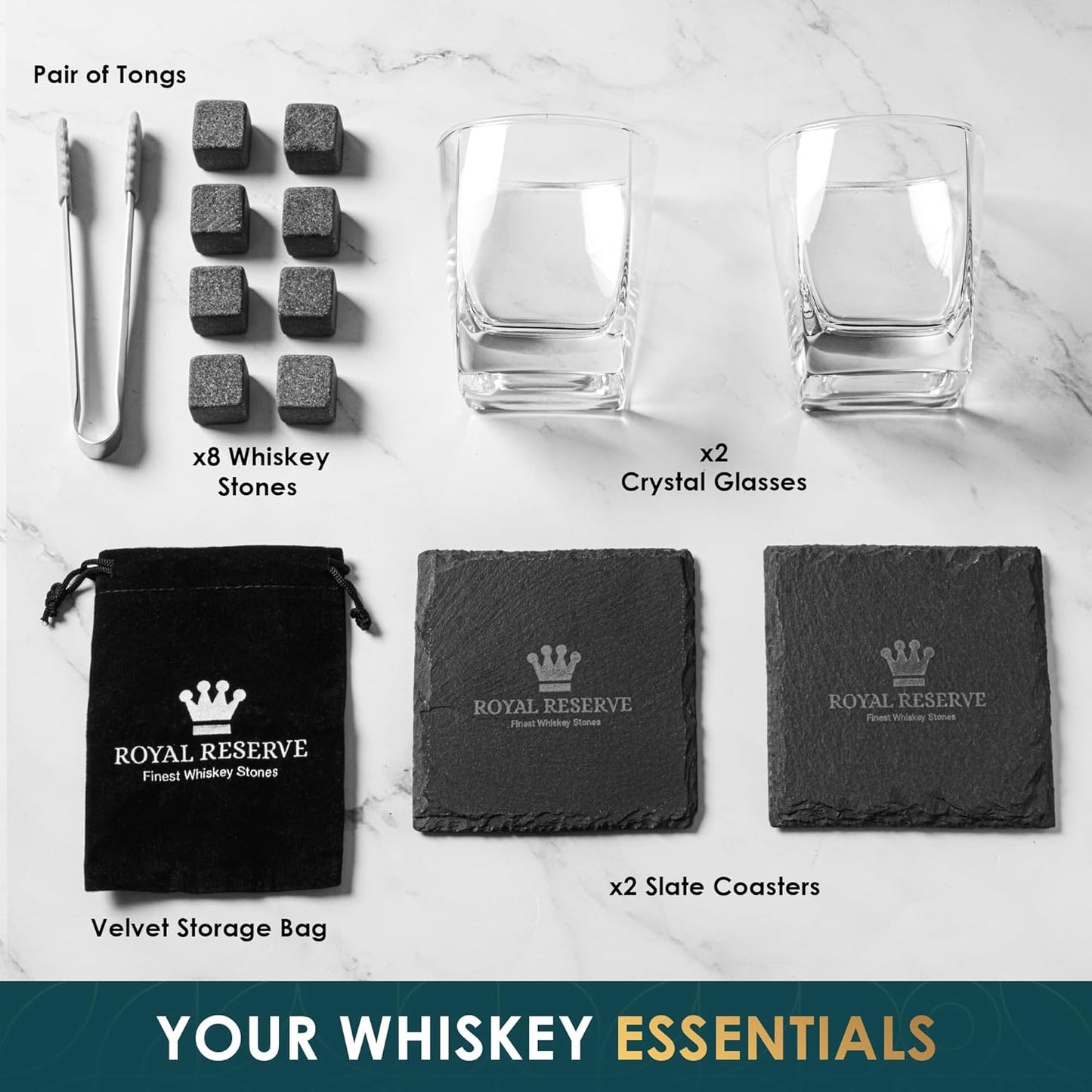 Whisky Geschenkset, Gläser - Klassisch