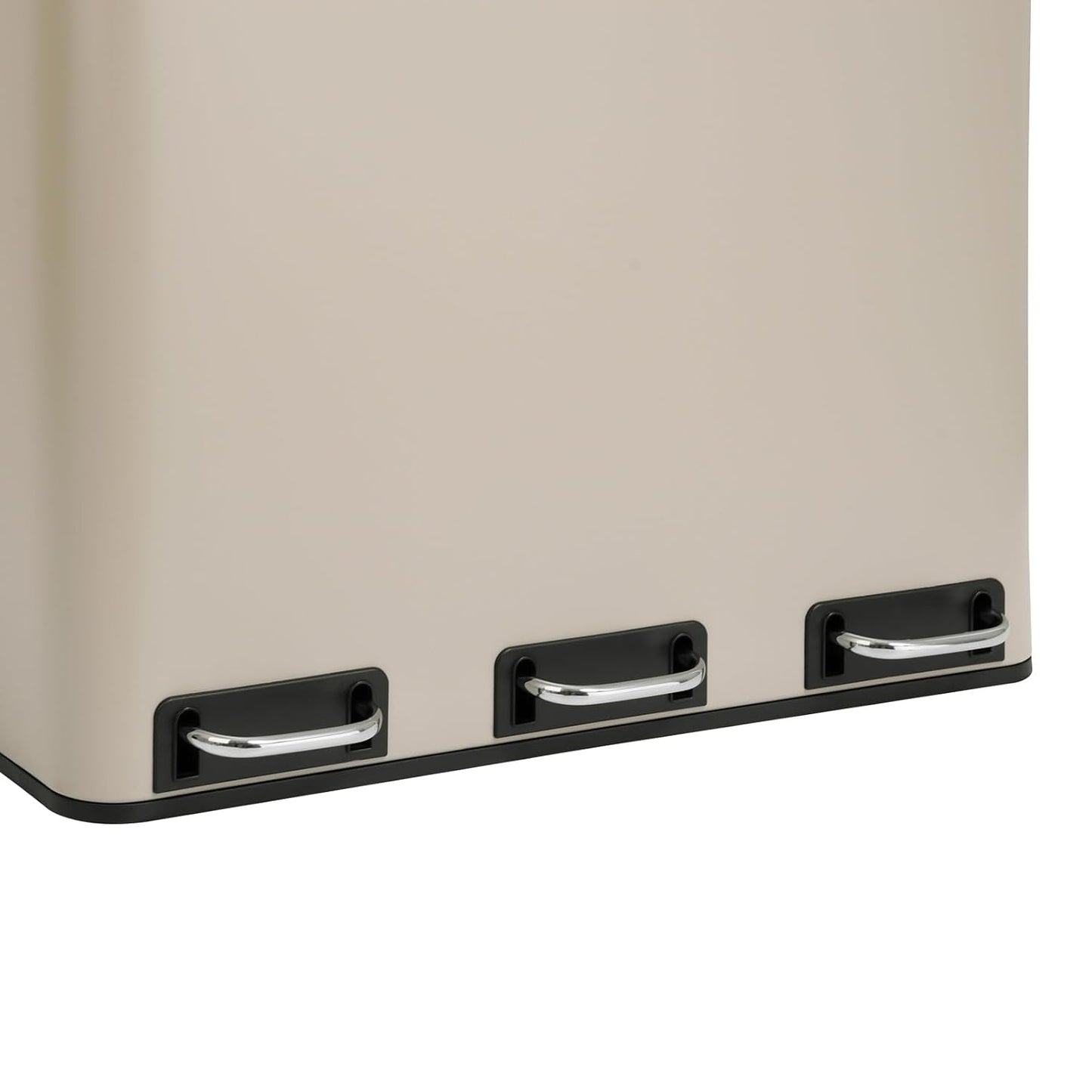 TM3X18 Treteimer mit 3 Fächern, Taupe TM3X18