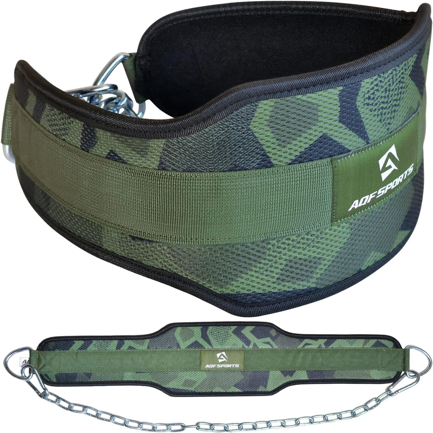 Dip Gürtel mit Stahlkette, Grünes Camo