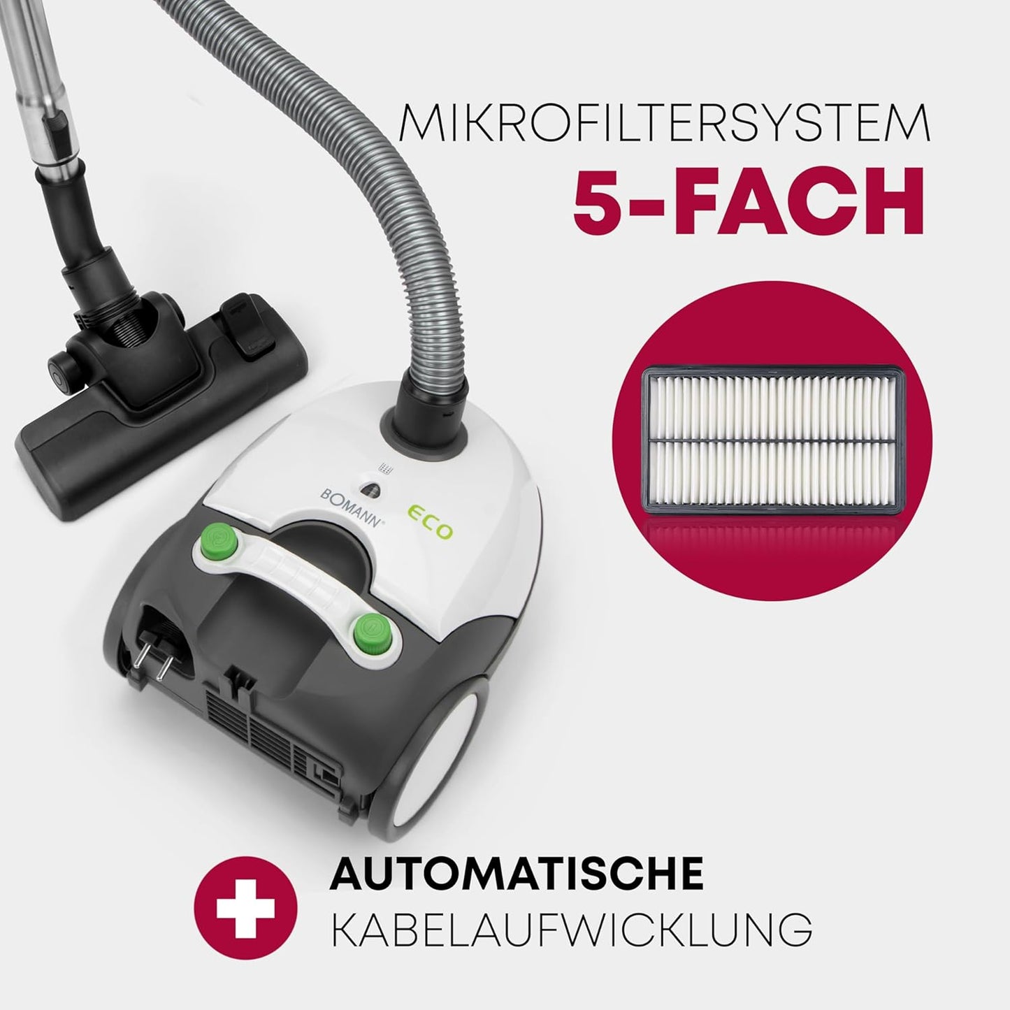 Bodenstaubsauger BS 9019 CB mit 5-Fach Mikrofiltersystem