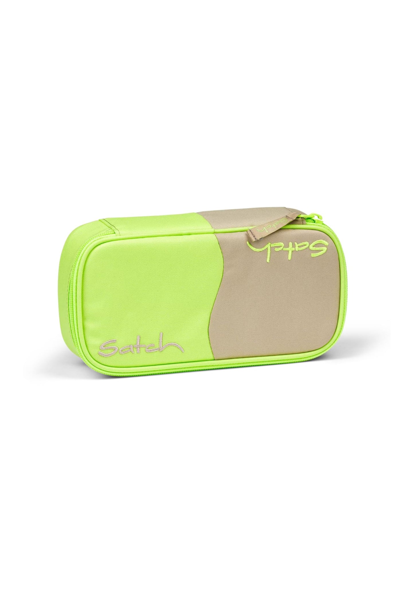 Schlamperbox mit Trenn- und Reissverschlussfach, Double Trouble - Beige
