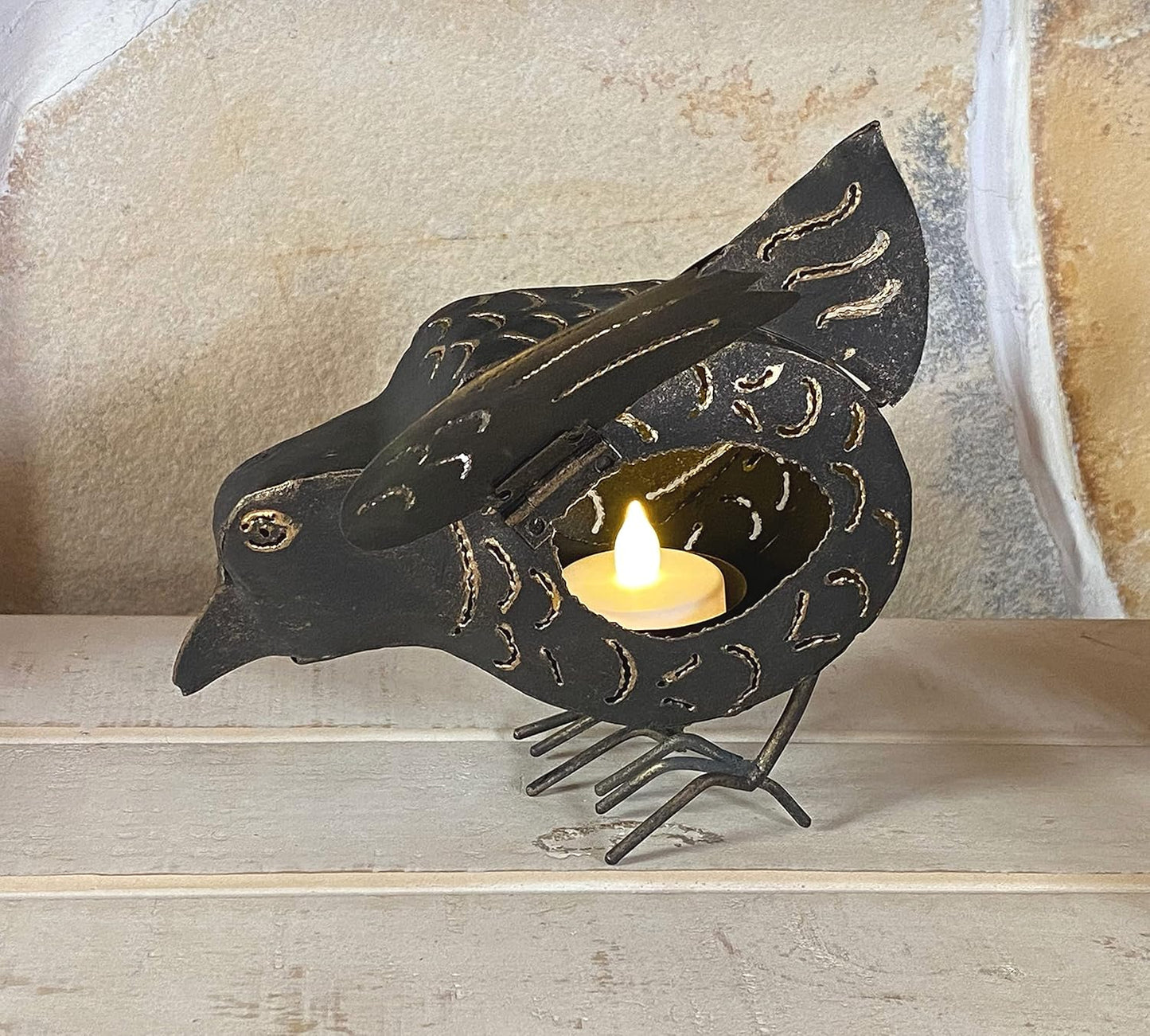 Teelichthalter Huhn Vintage