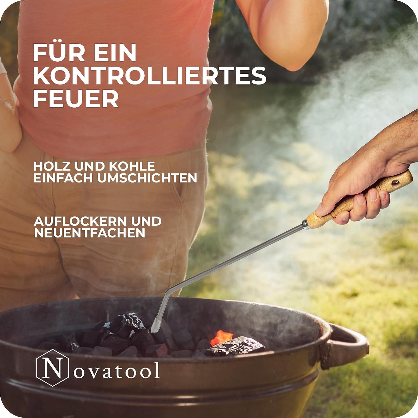 2x Stocheisen mit Holzgriff, 2 Stocheisen
