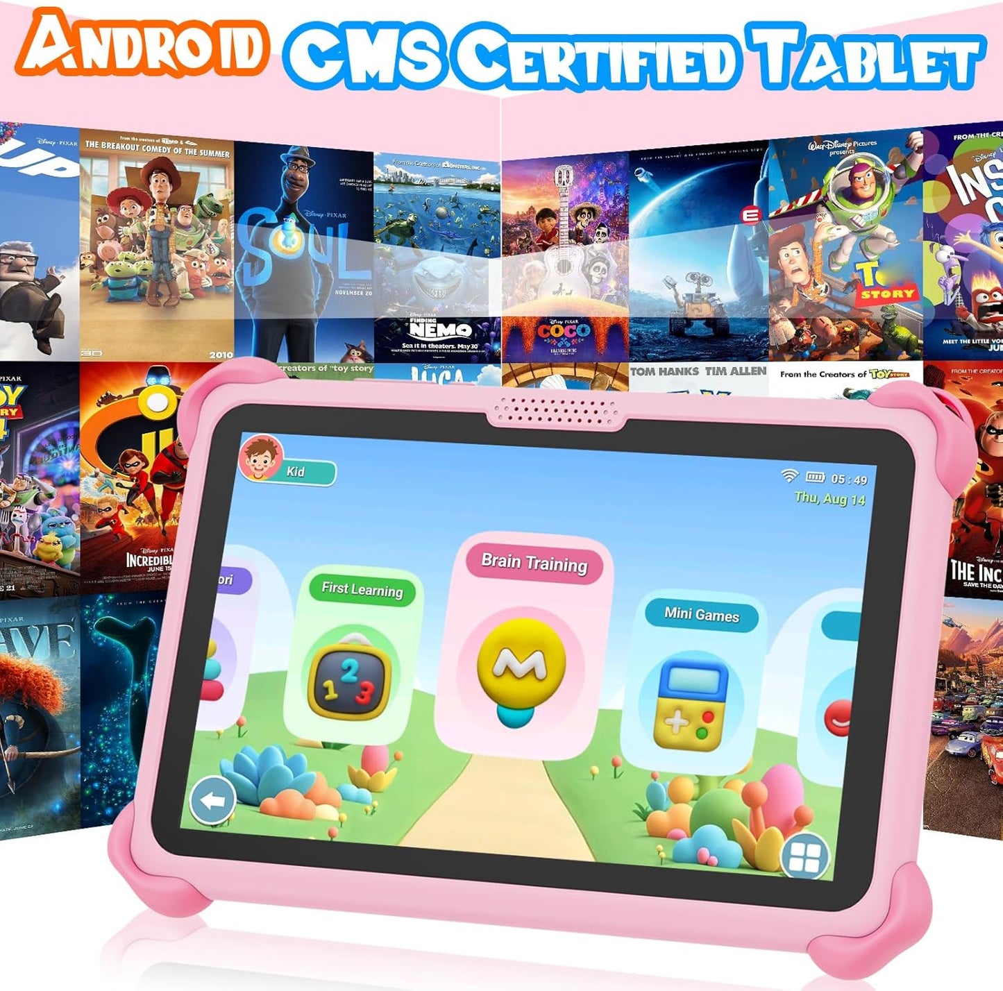 Kinder-Tablet mit Lern-Apps und Kindersicherung, Rosa