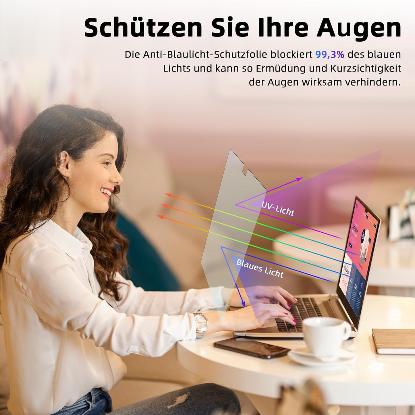 2 x Displayschutzfolie für MacBook Air, Mac Air 15 Zoll(2023-2025)