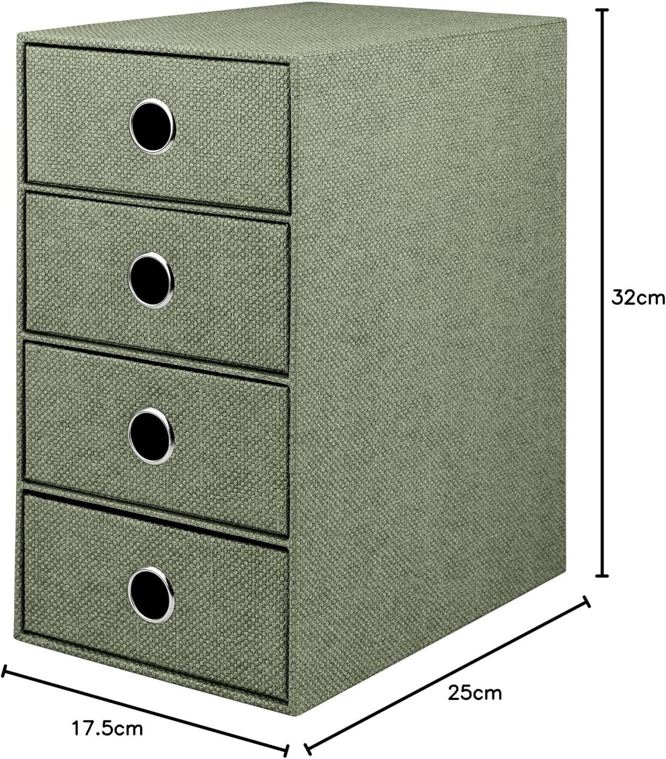 Schubladenbox mit 4 Schubladen, Sage
