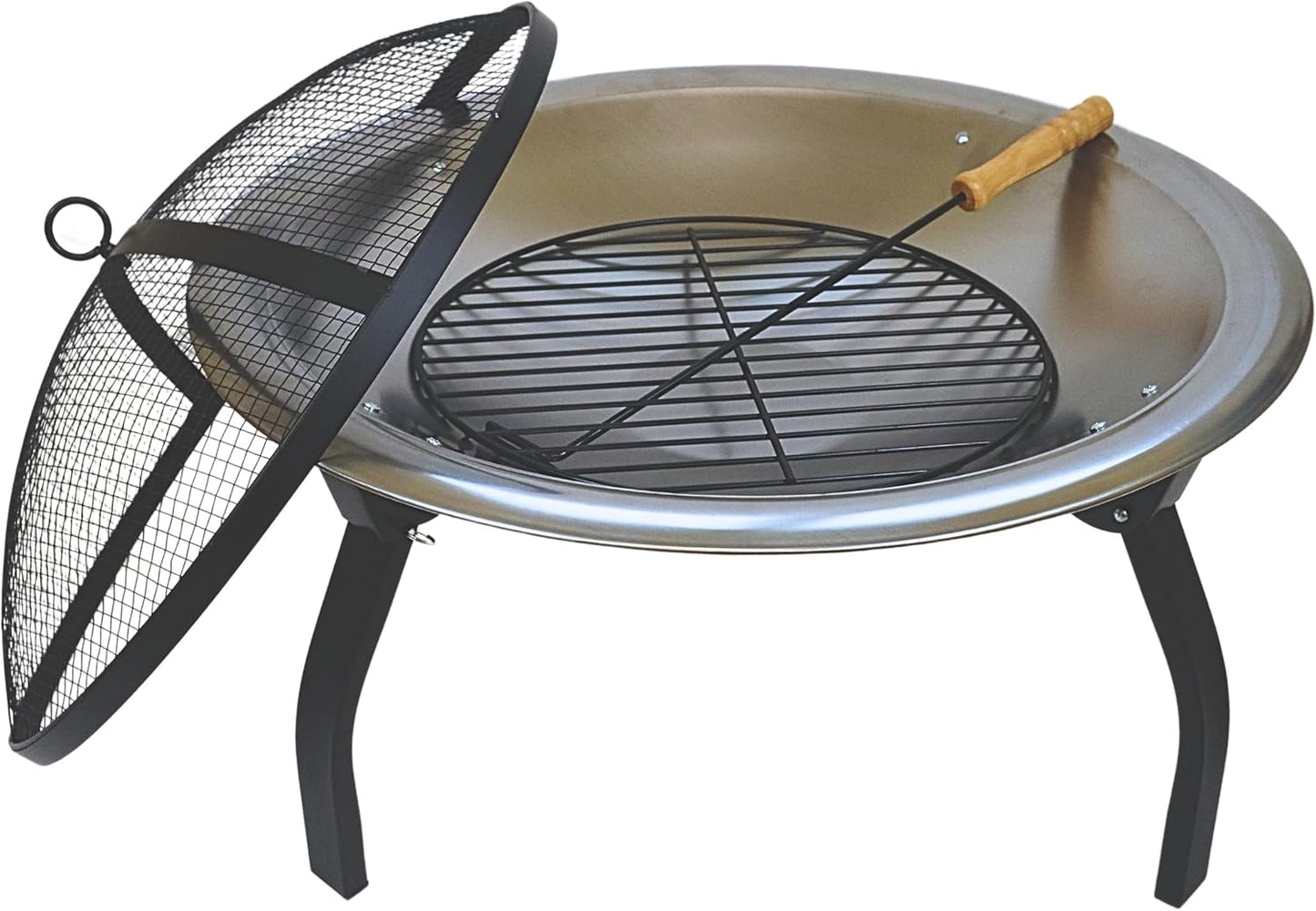 Feuerschale Ibiza, 56cm, mit Funkenschutz, Ø 56cm Ibiza Edelstahl