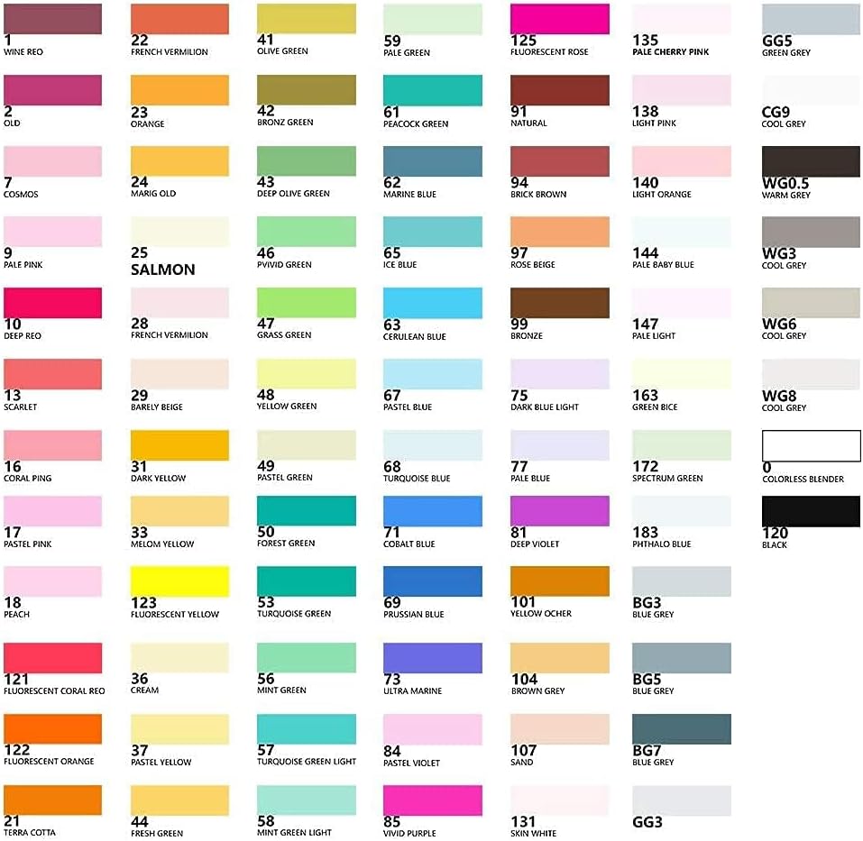 ALP-Serie - Permanent Marker Set mit Doppeltipps (80 Farben), 80 farben