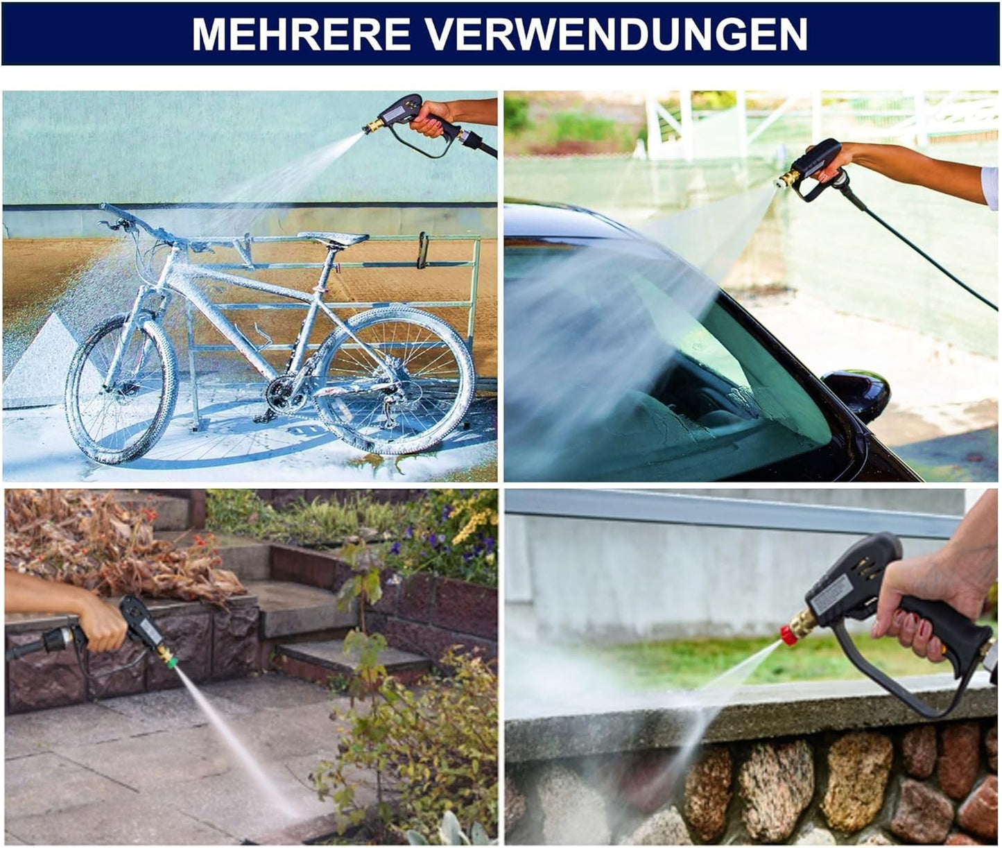 Hochdruckreiniger-Pistole 4000 PSI mit 6 Düsen