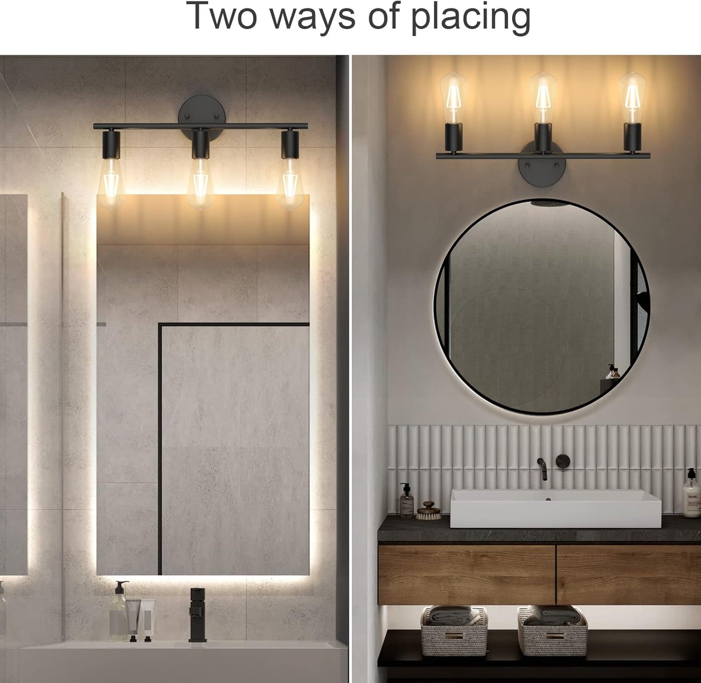 Spiegelleuchte, 3 Flamming