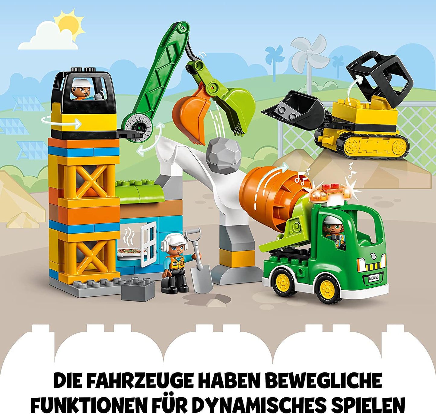 10990 DUPLO Baustelle mit Baufahrzeugen, Konstruktionsspielzeug, Single