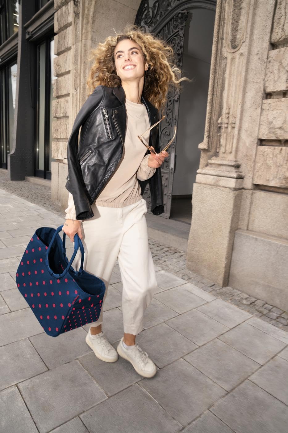 Loopshopper L Einkaufstasche, Frame Mixed Dots Red