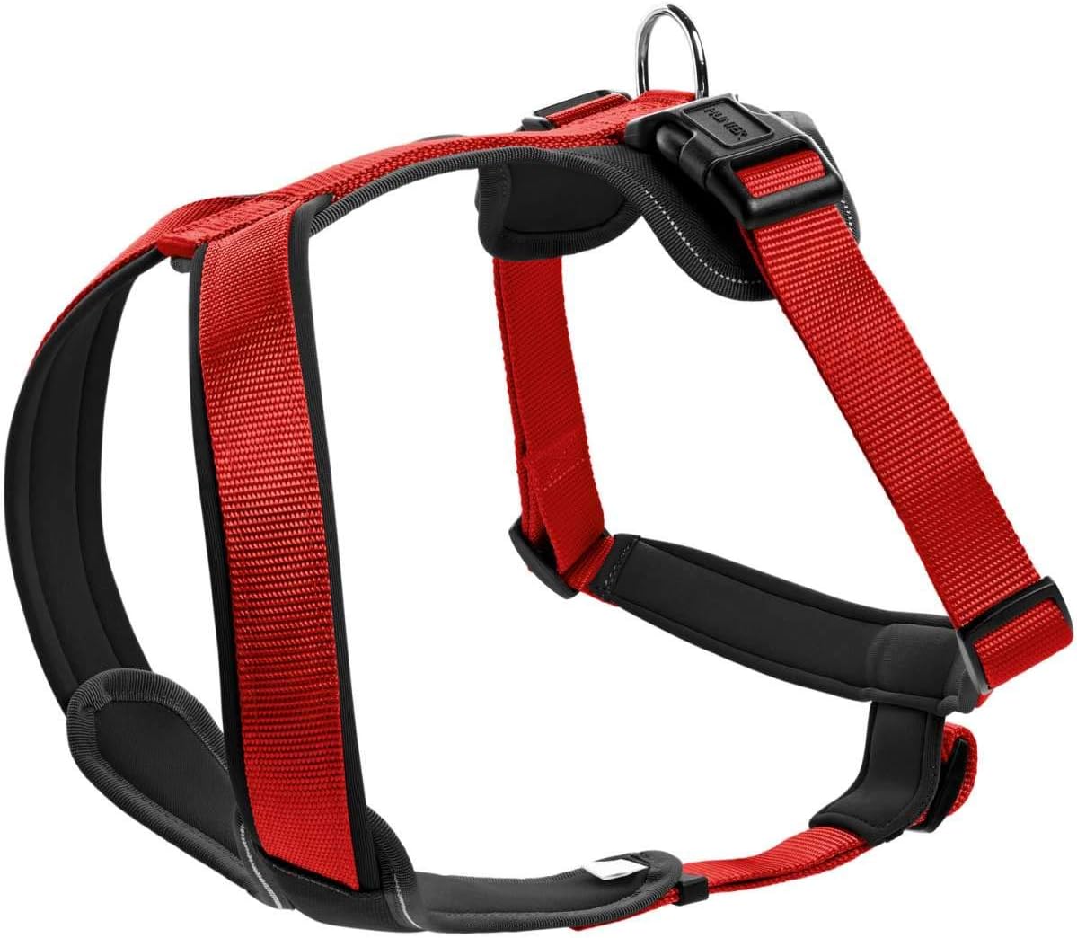 Hundegeschirr, rot/schwarz / 72 - 91 cm