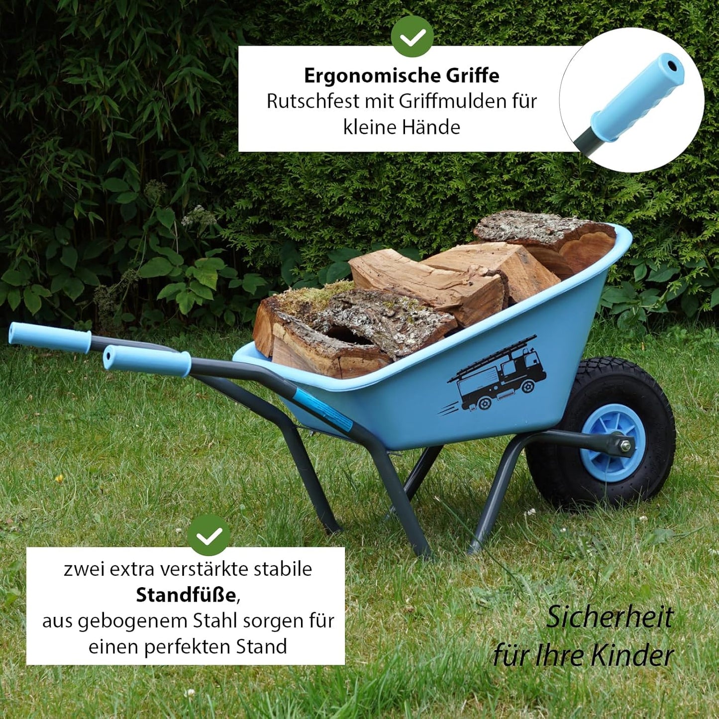Kinderschubkarre mit Vollgummirad