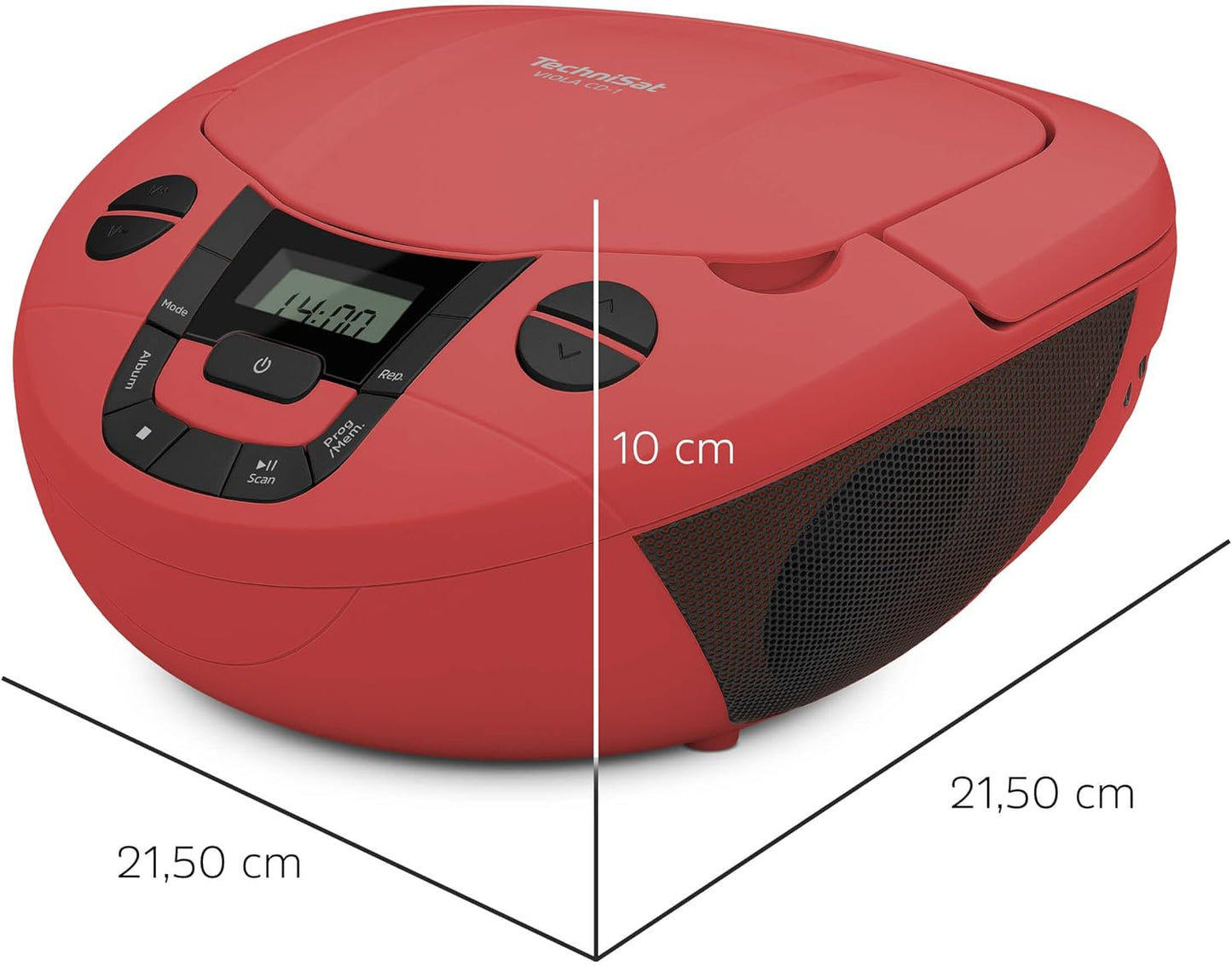 Tragbare CD-Boombox, rot
