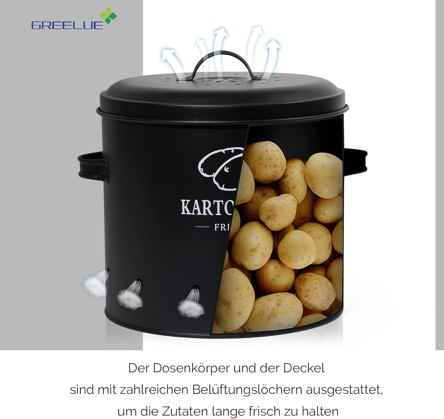 3-teiliges Aufbewahrungsbox-Set für Kartoffeln, Zwiebeln und Knoblauch, SET01