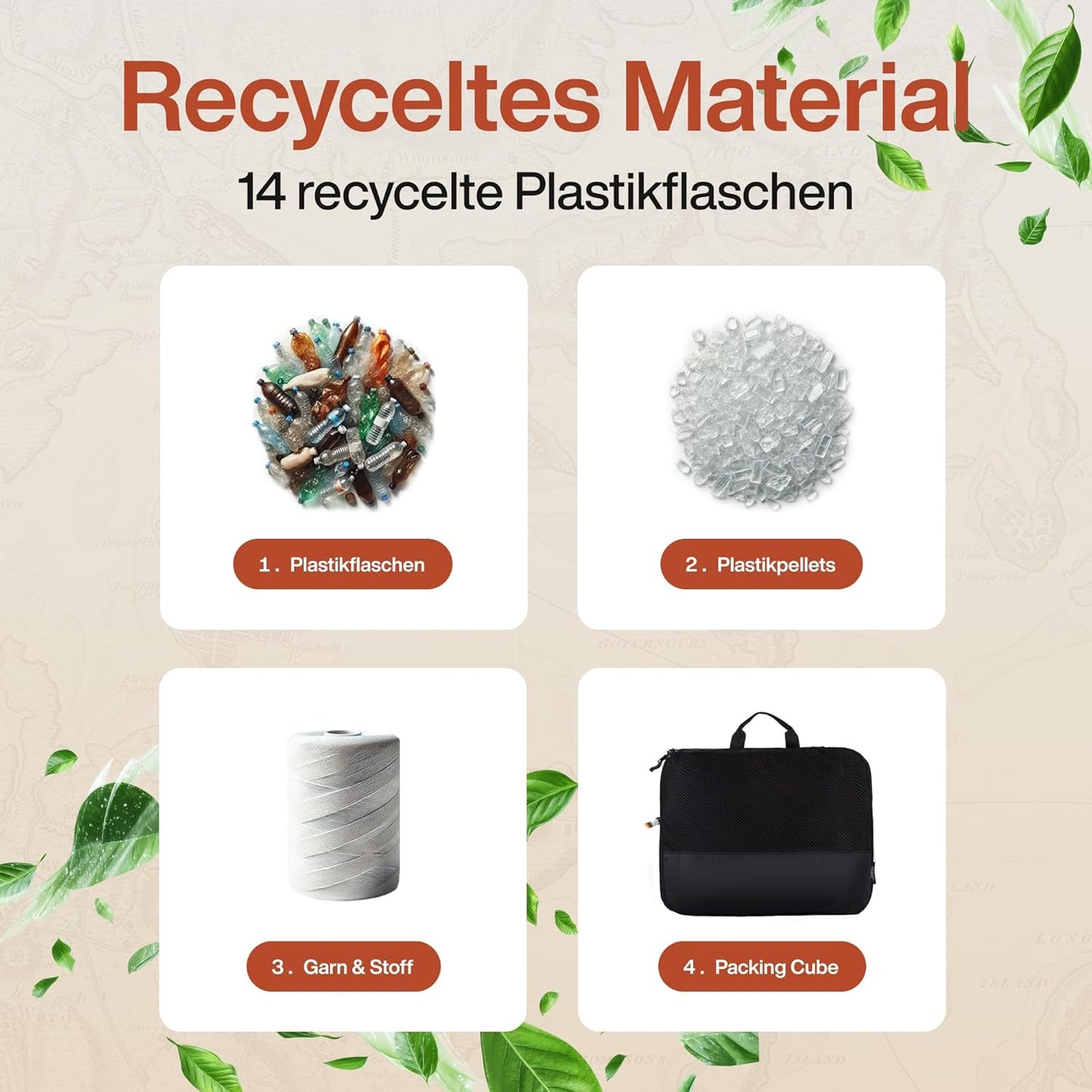 7-teiliges Packwürfel-Set, Schwarz 7-teiliges Set