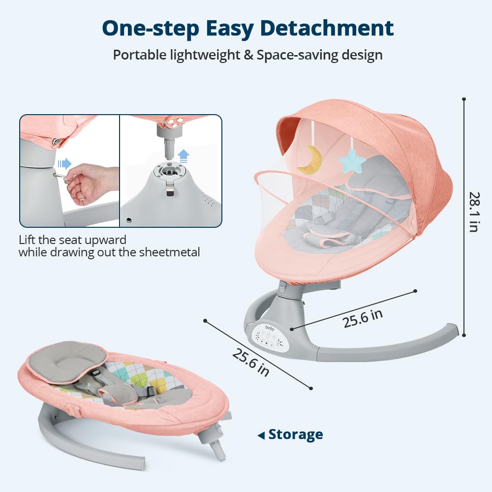 Elektronische Babywippe, Rosa